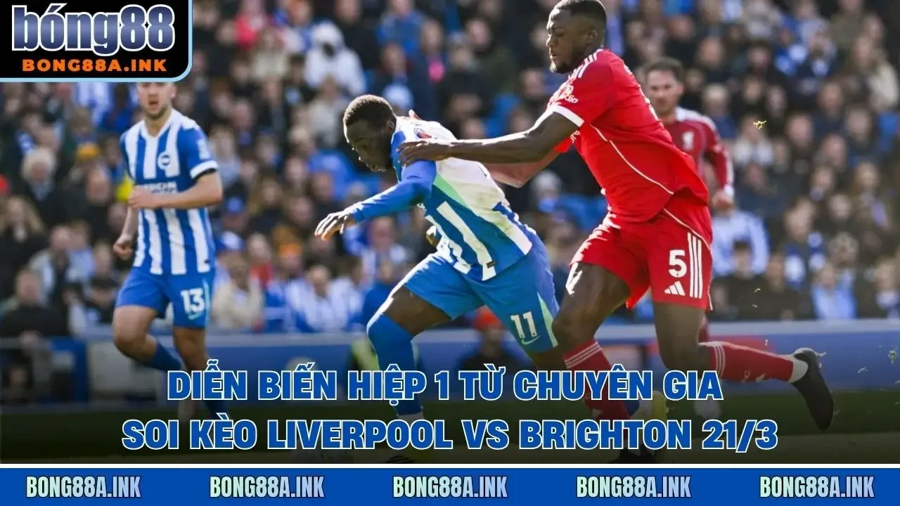 Diễn biến hiệp 1 từ chuyên gia soi kèo Liverpool vs Brighton 21/3