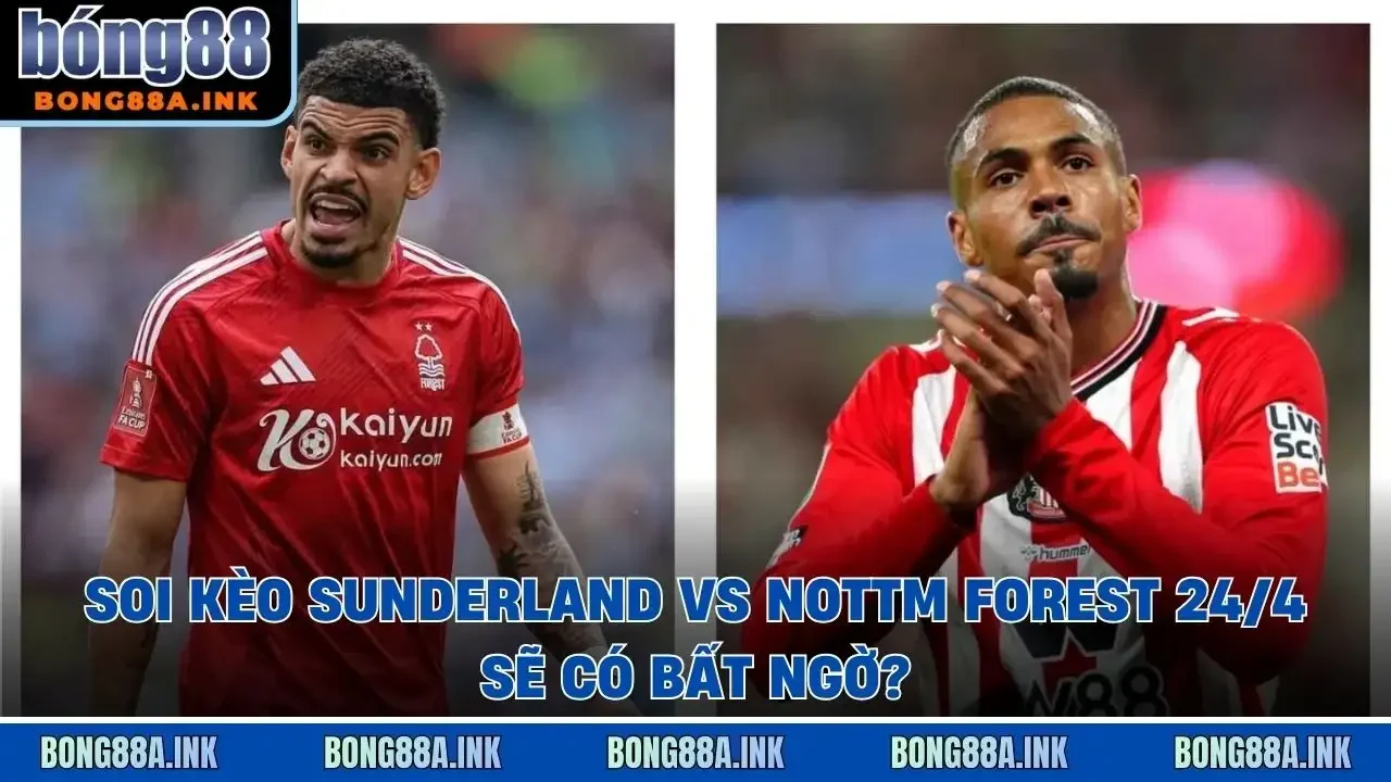 Soi kèo Sunderland vs Nottm Forest 24/4 sẽ có bất ngờ?