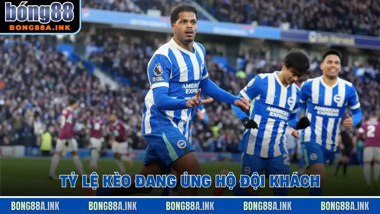 Tỷ lệ kèo đang ủng hộ đội khách