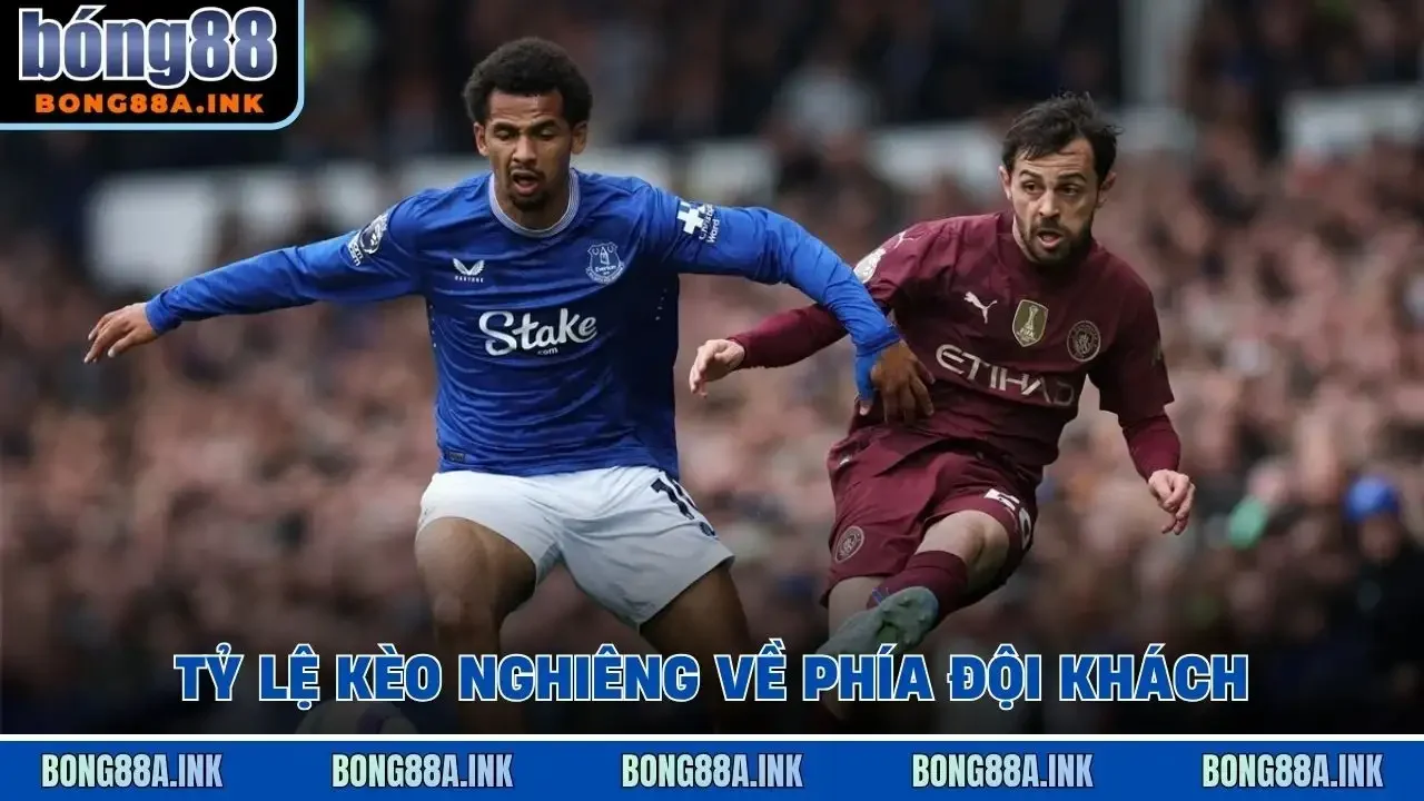 Tỷ lệ kèo nghiêng về phía đội khách